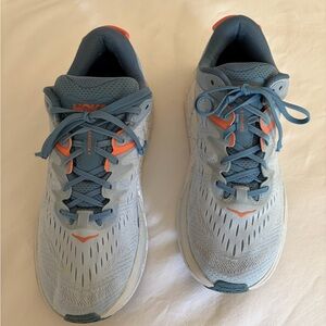 Hoka Women's Athletic Shoes - Light Blue and Orange